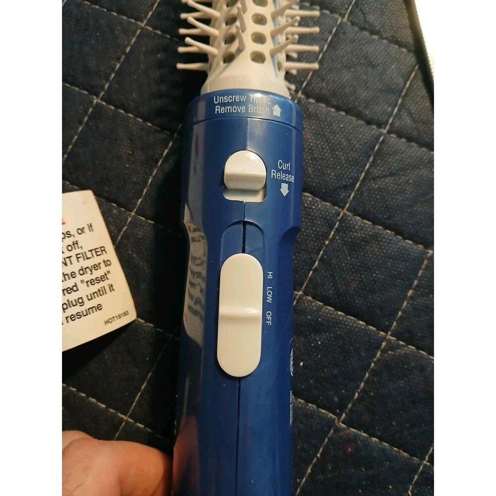 Helen of Troy 1” Hot Air Curling Iron Styling Brush Ball Tip Bristles 6074 Works
